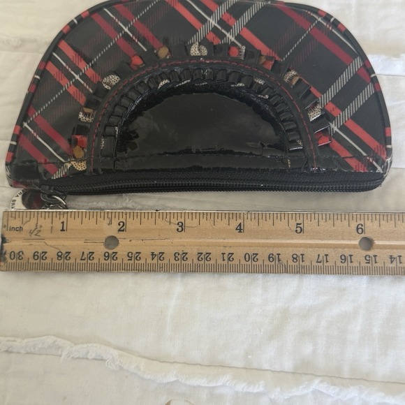 2 Vera Bradley Coin Purses BLUE‎ BAYOU & Half Moon Retro Prep Plaid Floral - Picture 7 of 9